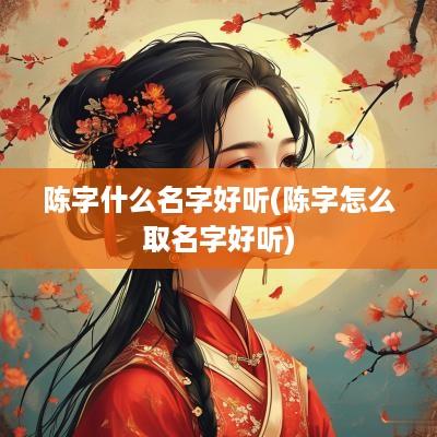 陈字什么名字好听(陈字怎么取名字好听)