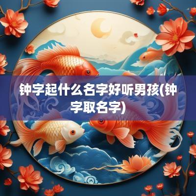 钟字起什么名字好听男孩(钟字取名字)