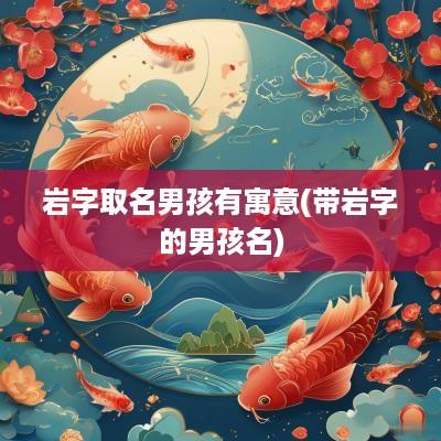 岩字取名男孩有寓意(带岩字的男孩名)