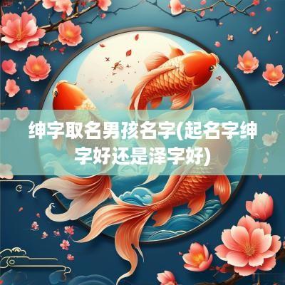 绅字取名男孩名字(起名字绅字好还是泽字好)