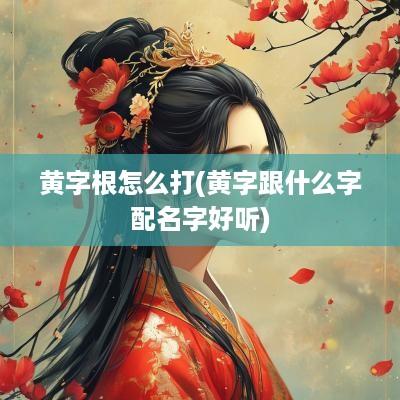 黄字根怎么打(黄字跟什么字配名字好听)
