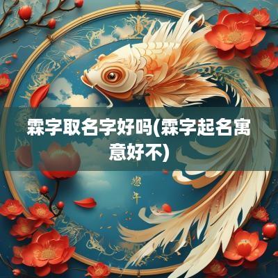 霖字取名字好吗(霖字起名寓意好不)