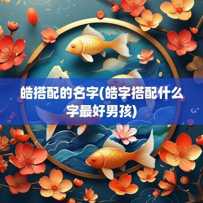 皓搭配的名字(皓字搭配什么字最好男孩)