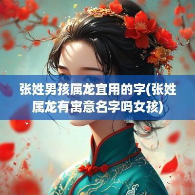 张姓男孩属龙宜用的字(张姓属龙有寓意名字吗女孩)