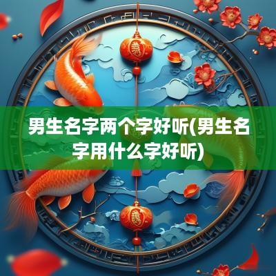 男生名字两个字好听(男生名字用什么字好听)