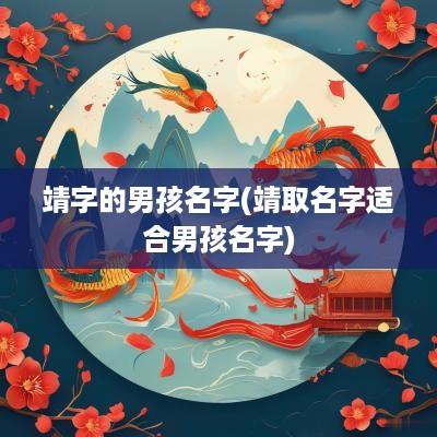 靖字的男孩名字(靖取名字适合男孩名字)