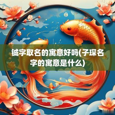 铖字取名的寓意好吗(子琛名字的寓意是什么)
