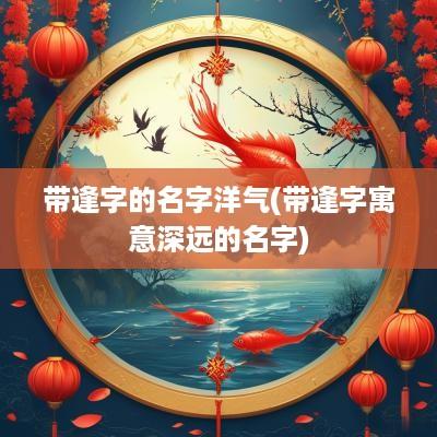 带逢字的名字洋气(带逢字寓意深远的名字)