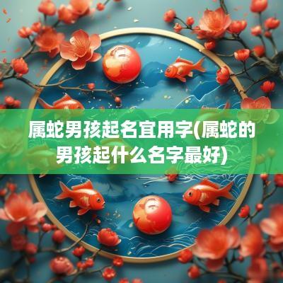 属蛇男孩起名宜用字(属蛇的男孩起什么名字最好)