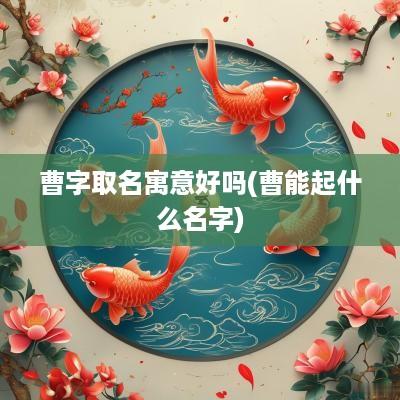 曹字取名寓意好吗(曹能起什么名字)