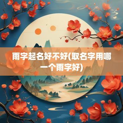 雨字起名好不好(取名字用哪一个雨字好)