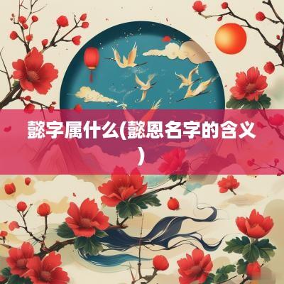 懿字属什么(懿恩名字的含义)