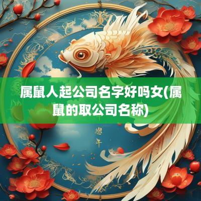 属鼠人起公司名字好吗女(属鼠的取公司名称)