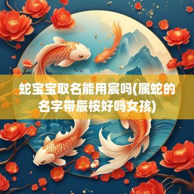 蛇宝宝取名能用宸吗(属蛇的名字带辰桉好吗女孩)