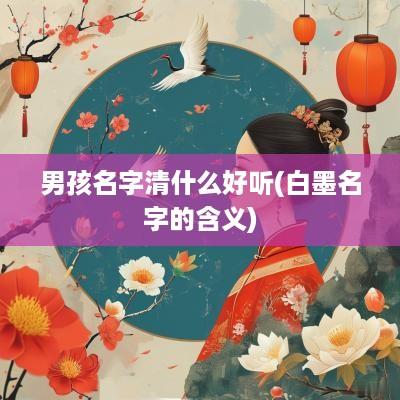 男孩名字清什么好听(白墨名字的含义)