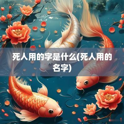 死人用的字是什么(死人用的名字)