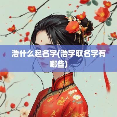 浩什么起名字(浩字取名字有哪些)