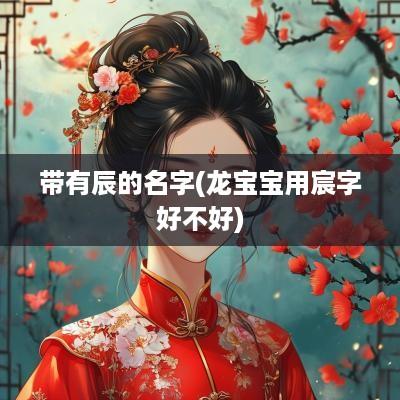 带有辰的名字(龙宝宝用宸字好不好)