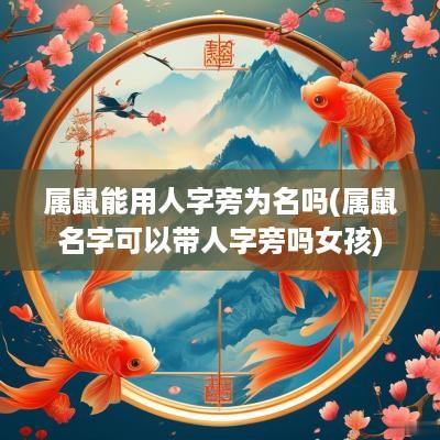 属鼠能用人字旁为名吗(属鼠名字可以带人字旁吗女孩)