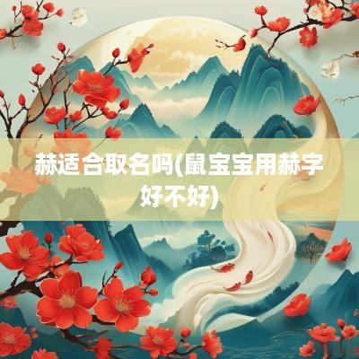 赫适合取名吗(鼠宝宝用赫字好不好)
