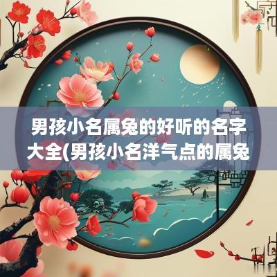 男孩小名属兔的好听的名字大全(男孩小名洋气点的属兔)