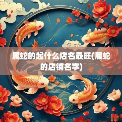 属蛇的起什么店名最旺(属蛇的店铺名字)