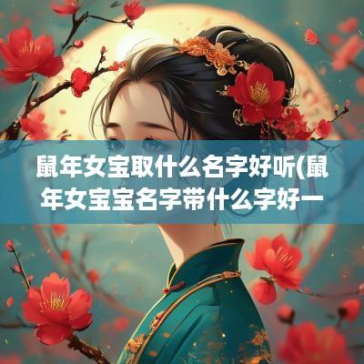 蛇年女宝取什么名字好听(蛇年女宝宝名字带什么字好一点)