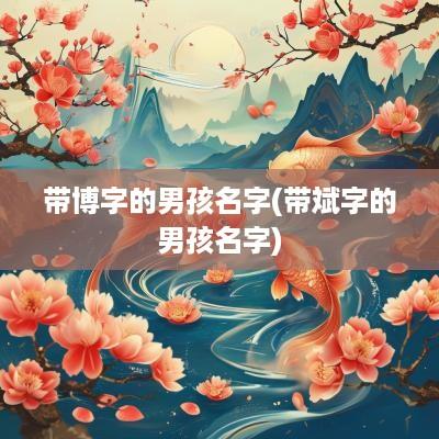 带博字的男孩名字(带斌字的男孩名字)
