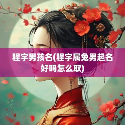 程字男孩名(程字属兔男起名好吗怎么取)