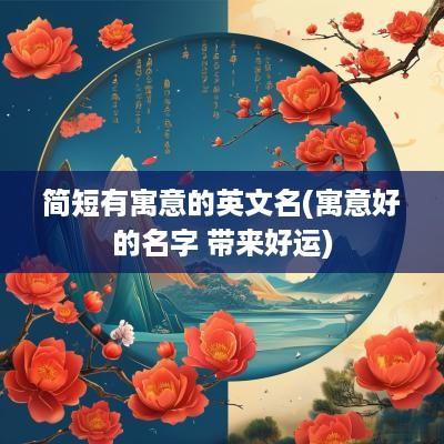 简短有寓意的英文名(寓意好的名字 带来好运)