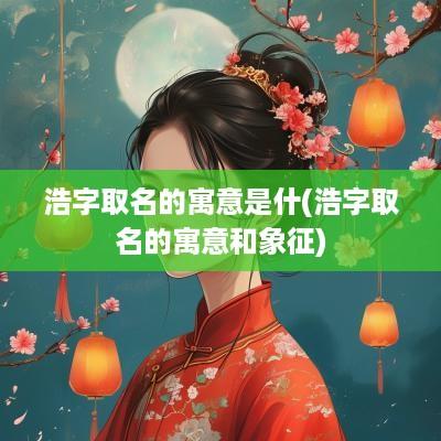 浩字取名的寓意是什(浩字取名的寓意和象征)