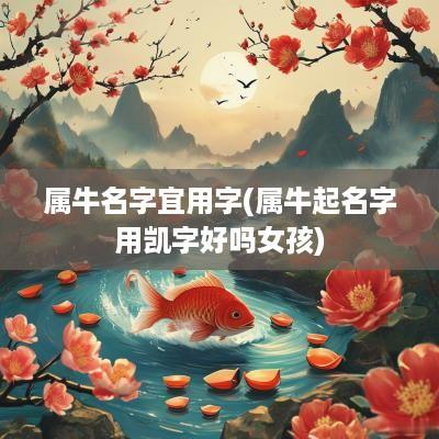 属牛名字宜用字(属牛起名字用凯字好吗女孩)