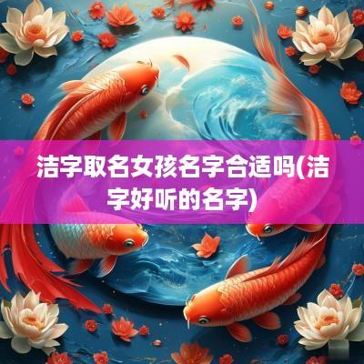 洁字取名女孩名字合适吗(洁字好听的名字)