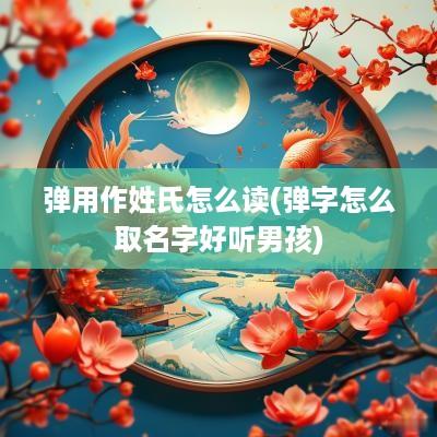 弹用作姓氏怎么读(弹字怎么取名字好听男孩)
