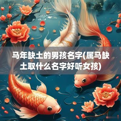 马年缺土的男孩名字(属马缺土取什么名字好听女孩)