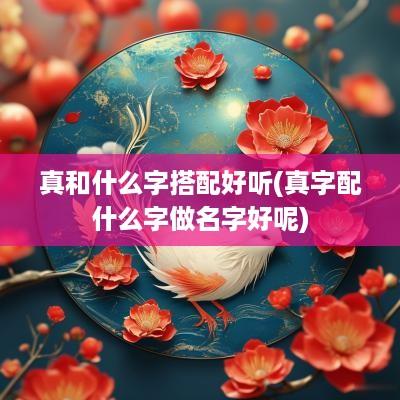 真和什么字搭配好听(真字配什么字做名字好呢)