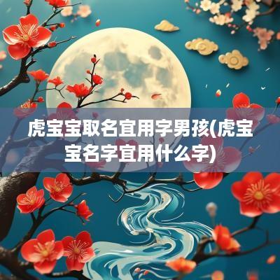 虎宝宝取名宜用字男孩(虎宝宝名字宜用什么字)