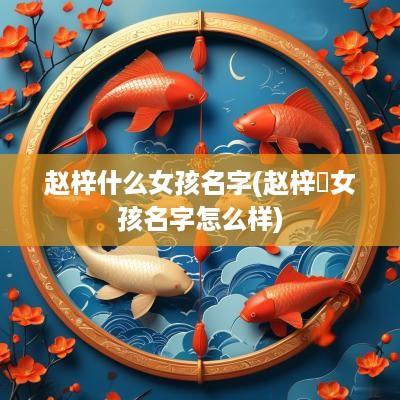 赵梓什么女孩名字(赵梓橦女孩名字怎么样)