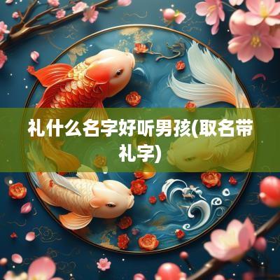 礼什么名字好听男孩(取名带礼字)