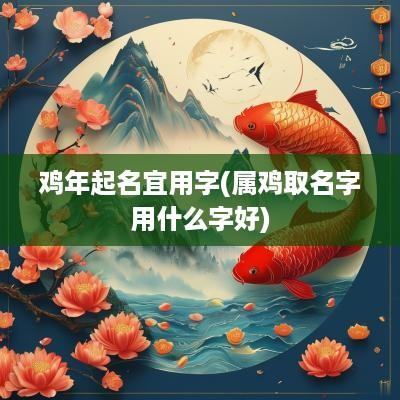 鸡年起名宜用字(属鸡取名字用什么字好)