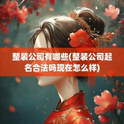 整装公司有哪些(整装公司起名合法吗现在怎么样)