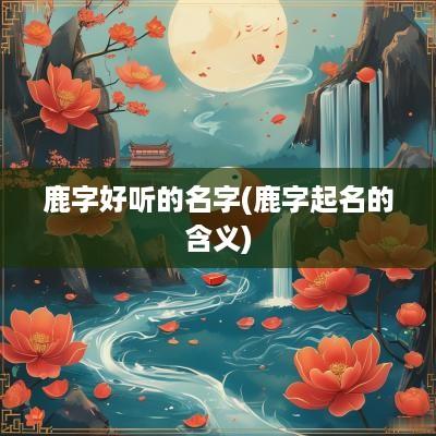 鹿字好听的名字(鹿字起名的含义)