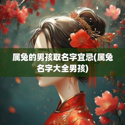 属兔的男孩取名字宜忌(属兔名字大全男孩)