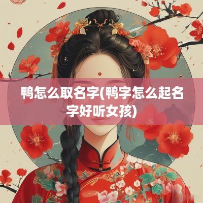 鸭怎么取名字(鸭字怎么起名字好听女孩)