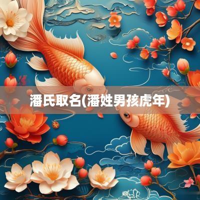 潘氏取名(潘姓男孩蛇年)