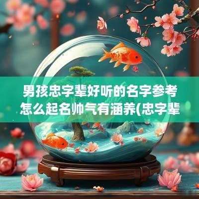 男孩忠字辈好听的名字参考怎么起名帅气有涵养(忠字辈的名字大全)