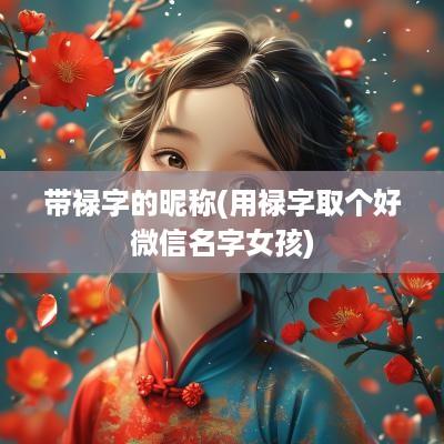 带禄字的昵称(用禄字取个好微信名字女孩)
