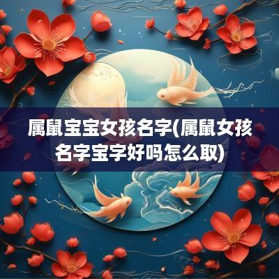 属鼠宝宝女孩名字(属鼠女孩名字宝字好吗怎么取)