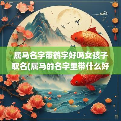 属马名字带鹤字好吗女孩子取名(属马的名字里带什么好)