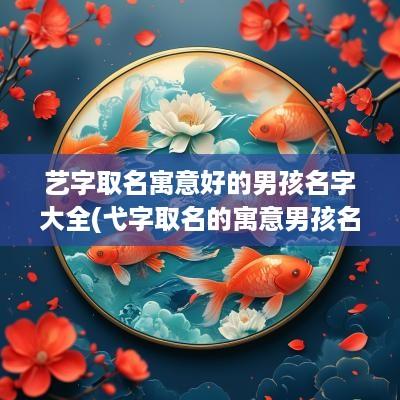 艺字取名寓意好的男孩名字大全(弋字取名的寓意男孩名字)